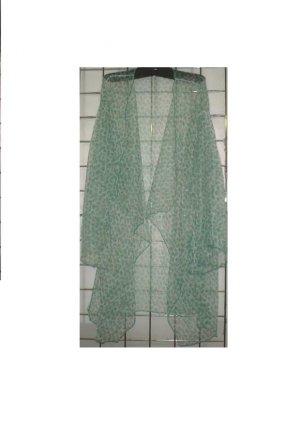 5X - Sheer Diva Jacket - GREEN FLORAL