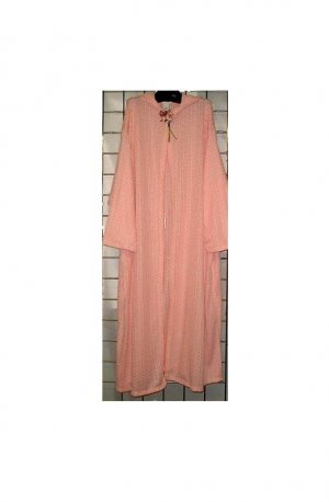 ONE SIZE - Light-weight Knit Duster w/ Hood - PINK