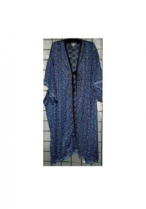 9X - Scallop Edge Long Lace Jacket - BLUE