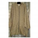 6X - Knit Zipper-front Jacket w/ Hood - BEIGE W/ WAVY STRIPES