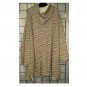 8X - Knit Zipper-front Jacket w/ Hood - BEIGE W/ WAVY STRIPES