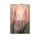 ONE SIZE PLUS - Lace Poncho w/ Fringe - PINK