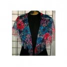 ONE SIZE PLUS - Lace Shawl w/ Fringe - ASSORTED TIE-DYE COLOR
