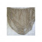 10x - Lace Panties-  BEIGE W/ PINK FLOWERS