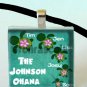 Glass Tile Pendant - Honu Ohana Sea Turtle Family Customizable