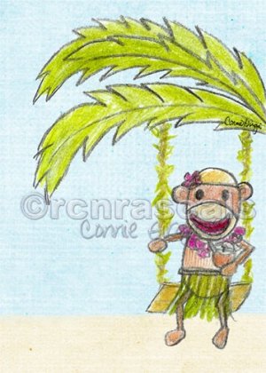 All About Monkeys and Sock Monkeys ACEO print (select ONE)