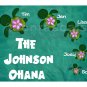 Honu Ohana Customized Family 8x8 or 10x8 Art Print