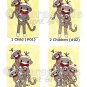 ART PRINT 8x10 Sock Monkey Family - your choice of up to 5 kids