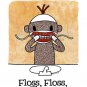 Sock Monkey Bath Room Reminders 5 x 7 (set of all 5) print prints