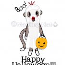 Sock Monkey Halloween Ghost 8 x 10 Print
