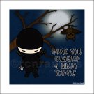 Ninja ART PRINT 5 x 5 (Hug a Ninja) Sad Ninja