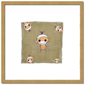 Monkey Square or Animal Friends ART PRINT 8 x 8 Square