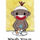 Sock Monkey Bathroom Series (2-5x7's - combined shipping)