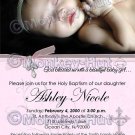 Baptism or Christening Personalized Custom Photo Invitation Baby Girl (DIGITAL)