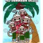 Sock Monkey Hawaiian Family Ohana Portrait PERSONALIZED 8x10 Art Print
