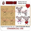 Clip Art / Digital Stamp Mouse Doodle CUTE - Commercial Use