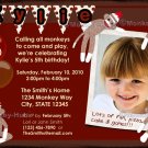 Sock Monkey sockmonkey Birthday Invitation (DIGITAL)