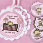 Monkey Baby Shower Tags (favor, cupcake topper) circle OR square