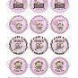 Monkey Baby Shower Tags (favor, cupcake topper) circle OR square