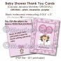 Monkey Baby Shower Thank You card cards PDF printable DIY