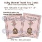 Monkey Baby Shower Thank You card cards PDF printable DIY - PINK