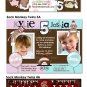 Sock Monkey Birthday TWINS Invitation invite Digital File (choose from 8)