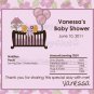 Monkey Personalized Baby Shower Hershey Bar Candy Wrappers (1.55 oz) printable