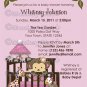 Jungle Monkey Baby Shower Invitation crib Orchid lavenders/pinks CA-O (DIGITAL)