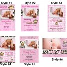 Monkey Baby Birth Announcements Orchid CJ Digital - select one
