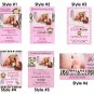 Monkey Baby Birth Announcements Orchid CJ Digital - select one