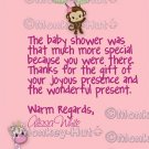 Jungle Jill Baby Shower Thank You Card Girl JJ (DIGITAL)