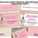 Jungle Jill Microwavable Popcorn Package Wrappers (Personalized Digital PDF file)