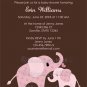 Pink ELEPHANT Baby Shower Invitation Baby Kiss CE-P (DIGITAL)