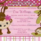 MONKEY Baby Shower Invitation 3 Little Monkeys 3LMP (DIGITAL)