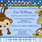 MONKEY Baby Shower Invitation 3 Little Monkeys 3LMB (DIGITAL)