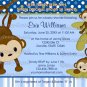 MONKEY Baby Shower Invitation 3 Little Monkeys 3LMB (DIGITAL)