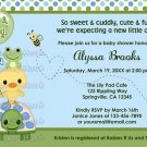 Pond Pals Duck Baby Shower Invitation Frog Turtle PFL (DIGITAL)
