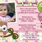 Look Whoo's Turning OWL birthday invitation (photo) DIGITAL