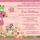 Once Upon a Pond TURTLE Baby Shower Invitation Flamingo Frog OUP (DIGITAL)