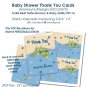 Turtle Reef Girl TURTLE Baby Shower Thank You card PDF file printable DIY TRC-P