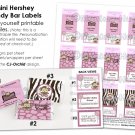 Monkey Personalized baby shower mini hershey candy wrapper favors CJ-Orchid (DIGITAL)