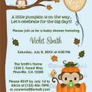 MONKEY Baby Shower Invitation Fall Pumpkin BOY (DIGITAL)