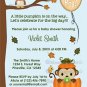 MONKEY Baby Shower Invitation Fall Pumpkin BOY (DIGITAL)
