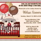 Baby Shower invitation BOY Sock MONKEY Crib SMC-B (DIGITAL)