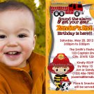 Fire Truck FIREFIGHTER Dalmation Birthday Invitation FFB PHOTO (DIGITAL)