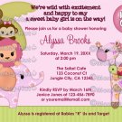 Sweet Safari Baby Shower invitation MONKEY GIRL SST (DIGITAL)