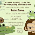 Papagayo Baby Shower Invitation monkey frog turtle crocodile (DIGITAL)