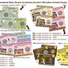 Baby Shower Scratch Off Card Ticket Game Favor - 50 personalized cards