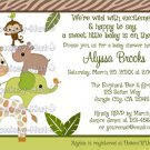 Wildlife Jungle Friends MONKEY Baby Shower invitation neutral WJC (DIGITAL)