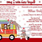 Bring a book baby shower invitation book shower sock monkey (DIGITAL) neutral